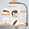 LED Desk lamp with Clamp, Eye-Caring Clip Lights for Home Office, 3 Colors Full Brightness, Flexible Gooseneck USB Adapter Table Lamp, Black